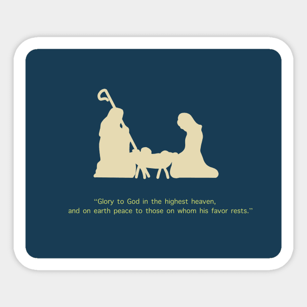 Christmas birth of Jesus and bible verse art Sticker by Denicbt